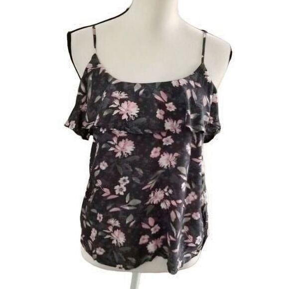 American eagle ruffled floral tank top - Picture 1 of 5